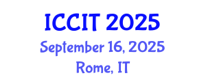 International Conference on Computing and Information Technology (ICCIT) September 16, 2025 - Rome, Italy
