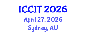 International Conference on Computing and Information Technology (ICCIT) April 27, 2026 - Sydney, Australia International Conference on Computing and Information Technology (ICCIT) April 27, 2026 - Sydney, Australia