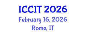International Conference on Computing and Information Technology (ICCIT) February 16, 2026 - Rome, Italy International Conference on Computing and Information Technology (ICCIT) February 16, 2026 - Rome, Italy