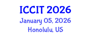 International Conference on Computing and Information Technology (ICCIT) January 05, 2026 - Honolulu, United States International Conference on Computing and Information Technology (ICCIT) January 05, 2026 - Honolulu, United States