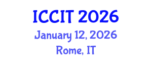 International Conference on Computing and Information Technology (ICCIT) January 12, 2026 - Rome, Italy International Conference on Computing and Information Technology (ICCIT) January 12, 2026 - Rome, Italy