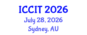 International Conference on Computing and Information Technology (ICCIT) July 28, 2026 - Sydney, Australia International Conference on Computing and Information Technology (ICCIT) July 28, 2026 - Sydney, Australia