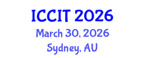 International Conference on Computing and Information Technology (ICCIT) March 30, 2026 - Sydney, Australia International Conference on Computing and Information Technology (ICCIT) March 30, 2026 - Sydney, Australia