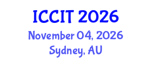 International Conference on Computing and Information Technology (ICCIT) November 04, 2026 - Sydney, Australia International Conference on Computing and Information Technology (ICCIT) November 04, 2026 - Sydney, Australia