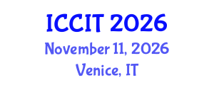International Conference on Computing and Information Technology (ICCIT) November 11, 2026 - Venice, Italy International Conference on Computing and Information Technology (ICCIT) November 11, 2026 - Venice, Italy