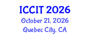 International Conference on Computing and Information Technology (ICCIT) October 21, 2026 - Quebec City, Canada International Conference on Computing and Information Technology (ICCIT) October 21, 2026 - Quebec City, Canada