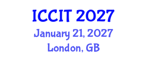 International Conference on Computing and Information Technology (ICCIT) January 21, 2027 - London, United Kingdom
