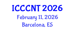 International Conference on Computing Communications and Networking Technologies (ICCCNT) February 11, 2026 - Barcelona, Spain