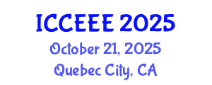 International Conference on Computing, Electrical and Electronic Engineering (ICCEEE) October 21, 2025 - Quebec City, Canada