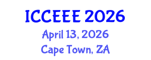 International Conference on Computing, Electrical and Electronic Engineering (ICCEEE) April 13, 2026 - Cape Town, South Africa International Conference on Computing, Electrical and Electronic Engineering (ICCEEE) April 13, 2026 - Cape Town, South Africa