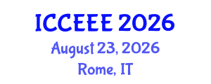 International Conference on Computing, Electrical and Electronic Engineering (ICCEEE) August 23, 2026 - Rome, Italy International Conference on Computing, Electrical and Electronic Engineering (ICCEEE) August 23, 2026 - Rome, Italy