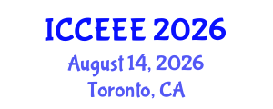 International Conference on Computing, Electrical and Electronic Engineering (ICCEEE) August 14, 2026 - Toronto, Canada International Conference on Computing, Electrical and Electronic Engineering (ICCEEE) August 14, 2026 - Toronto, Canada