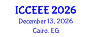 International Conference on Computing, Electrical and Electronic Engineering (ICCEEE) December 13, 2026 - Cairo, Egypt International Conference on Computing, Electrical and Electronic Engineering (ICCEEE) December 13, 2026 - Cairo, Egypt