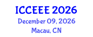 International Conference on Computing, Electrical and Electronic Engineering (ICCEEE) December 09, 2026 - Macau, China International Conference on Computing, Electrical and Electronic Engineering (ICCEEE) December 09, 2026 - Macau, China
