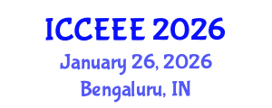 International Conference on Computing, Electrical and Electronic Engineering (ICCEEE) January 26, 2026 - Bengaluru, India International Conference on Computing, Electrical and Electronic Engineering (ICCEEE) January 26, 2026 - Bengaluru, India