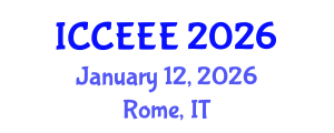 International Conference on Computing, Electrical and Electronic Engineering (ICCEEE) January 12, 2026 - Rome, Italy International Conference on Computing, Electrical and Electronic Engineering (ICCEEE) January 12, 2026 - Rome, Italy