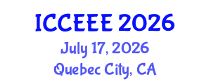 International Conference on Computing, Electrical and Electronic Engineering (ICCEEE) July 17, 2026 - Quebec City, Canada International Conference on Computing, Electrical and Electronic Engineering (ICCEEE) July 17, 2026 - Quebec City, Canada