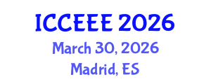 International Conference on Computing, Electrical and Electronic Engineering (ICCEEE) March 30, 2026 - Madrid, Spain International Conference on Computing, Electrical and Electronic Engineering (ICCEEE) March 30, 2026 - Madrid, Spain