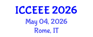 International Conference on Computing, Electrical and Electronic Engineering (ICCEEE) May 04, 2026 - Rome, Italy International Conference on Computing, Electrical and Electronic Engineering (ICCEEE) May 04, 2026 - Rome, Italy
