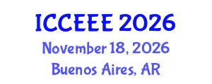 International Conference on Computing, Electrical and Electronic Engineering (ICCEEE) November 18, 2026 - Buenos Aires, Argentina International Conference on Computing, Electrical and Electronic Engineering (ICCEEE) November 18, 2026 - Buenos Aires, Argentina