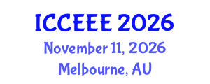 International Conference on Computing, Electrical and Electronic Engineering (ICCEEE) November 11, 2026 - Melbourne, Australia International Conference on Computing, Electrical and Electronic Engineering (ICCEEE) November 11, 2026 - Melbourne, Australia
