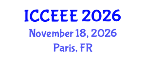 International Conference on Computing, Electrical and Electronic Engineering (ICCEEE) November 18, 2026 - Paris, France International Conference on Computing, Electrical and Electronic Engineering (ICCEEE) November 18, 2026 - Paris, France
