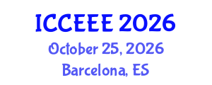 International Conference on Computing, Electrical and Electronic Engineering (ICCEEE) October 25, 2026 - Barcelona, Spain International Conference on Computing, Electrical and Electronic Engineering (ICCEEE) October 25, 2026 - Barcelona, Spain