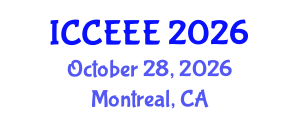 International Conference on Computing, Electrical and Electronic Engineering (ICCEEE) October 28, 2026 - Montreal, Canada International Conference on Computing, Electrical and Electronic Engineering (ICCEEE) October 28, 2026 - Montreal, Canada