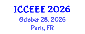 International Conference on Computing, Electrical and Electronic Engineering (ICCEEE) October 28, 2026 - Paris, France International Conference on Computing, Electrical and Electronic Engineering (ICCEEE) October 28, 2026 - Paris, France
