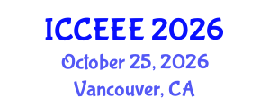International Conference on Computing, Electrical and Electronic Engineering (ICCEEE) October 25, 2026 - Vancouver, Canada International Conference on Computing, Electrical and Electronic Engineering (ICCEEE) October 25, 2026 - Vancouver, Canada