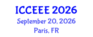 International Conference on Computing, Electrical and Electronic Engineering (ICCEEE) September 20, 2026 - Paris, France International Conference on Computing, Electrical and Electronic Engineering (ICCEEE) September 20, 2026 - Paris, France
