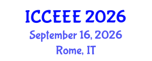 International Conference on Computing, Electrical and Electronic Engineering (ICCEEE) September 16, 2026 - Rome, Italy International Conference on Computing, Electrical and Electronic Engineering (ICCEEE) September 16, 2026 - Rome, Italy