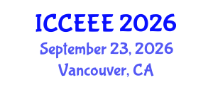 International Conference on Computing, Electrical and Electronic Engineering (ICCEEE) September 23, 2026 - Vancouver, Canada International Conference on Computing, Electrical and Electronic Engineering (ICCEEE) September 23, 2026 - Vancouver, Canada