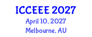 International Conference on Computing, Electrical and Electronic Engineering (ICCEEE) April 10, 2027 - Melbourne, Australia International Conference on Computing, Electrical and Electronic Engineering (ICCEEE) April 10, 2027 - Melbourne, Australia