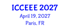 International Conference on Computing, Electrical and Electronic Engineering (ICCEEE) April 19, 2027 - Paris, France International Conference on Computing, Electrical and Electronic Engineering (ICCEEE) April 19, 2027 - Paris, France