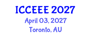 International Conference on Computing, Electrical and Electronic Engineering (ICCEEE) April 03, 2027 - Toronto, Australia International Conference on Computing, Electrical and Electronic Engineering (ICCEEE) April 03, 2027 - Toronto, Australia