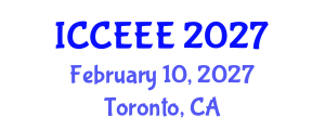 International Conference on Computing, Electrical and Electronic Engineering (ICCEEE) February 10, 2027 - Toronto, Canada International Conference on Computing, Electrical and Electronic Engineering (ICCEEE) February 10, 2027 - Toronto, Canada