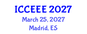 International Conference on Computing, Electrical and Electronic Engineering (ICCEEE) March 25, 2027 - Madrid, Spain International Conference on Computing, Electrical and Electronic Engineering (ICCEEE) March 25, 2027 - Madrid, Spain