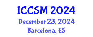 International Conference on Computing Science and Mathematics (ICCSM) December 23, 2024 - Barcelona, Spain