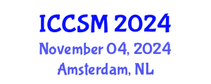 International Conference on Computing Science and Mathematics (ICCSM) November 04, 2024 - Amsterdam, Netherlands