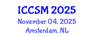 International Conference on Computing Science and Mathematics (ICCSM) November 04, 2025 - Amsterdam, Netherlands