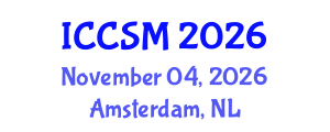 International Conference on Computing Science and Mathematics (ICCSM) November 04, 2026 - Amsterdam, Netherlands