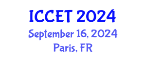 International Conference on Concrete Engineering and Technology (ICCET) September 16, 2024 - Paris, France