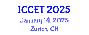 International Conference on Concrete Engineering and Technology (ICCET) January 14, 2025 - Zurich, Switzerland