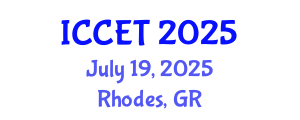 International Conference on Concrete Engineering and Technology (ICCET) July 19, 2025 - Rhodes, Greece