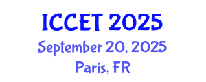 International Conference on Concrete Engineering and Technology (ICCET) September 20, 2025 - Paris, France