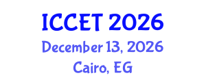 International Conference on Concrete Engineering and Technology (ICCET) December 13, 2026 - Cairo, Egypt International Conference on Concrete Engineering and Technology (ICCET) December 13, 2026 - Cairo, Egypt