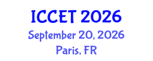 International Conference on Concrete Engineering and Technology (ICCET) September 20, 2026 - Paris, France