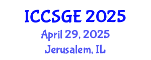 International Conference on Concrete, Structural and Geotechnical Engineering (ICCSGE) April 29, 2025 - Jerusalem, Israel