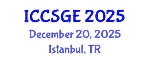 International Conference on Concrete, Structural and Geotechnical Engineering (ICCSGE) December 20, 2025 - Istanbul, Turkey